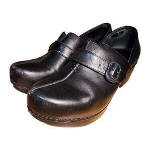 Dansko Tamara Clog Burnished Full Grain Brown Leather Shoes Size 39 US 8.5-9